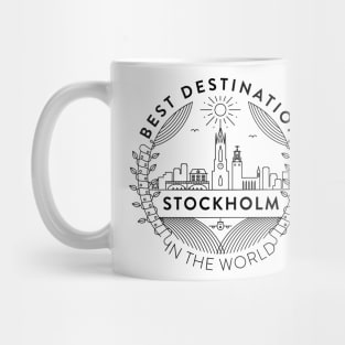 Stockholm Minimal Badge Design Mug